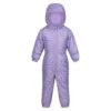 Regatta Childrens/Kids Splat II Zebra Print Waterproof Puddle Suit (Pansy)