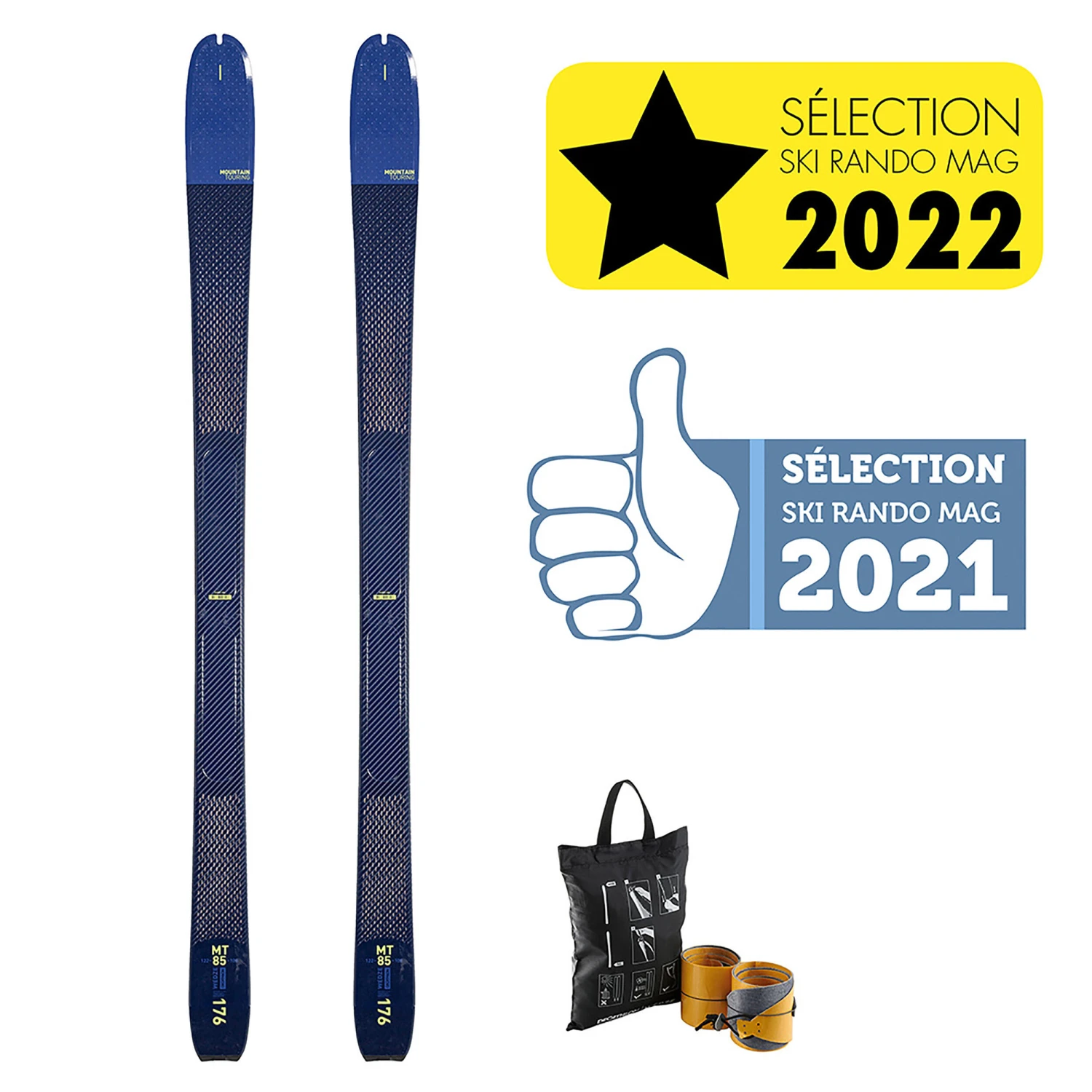 WEDZE TOURING SKI - MT85 + SKINS - Image 2