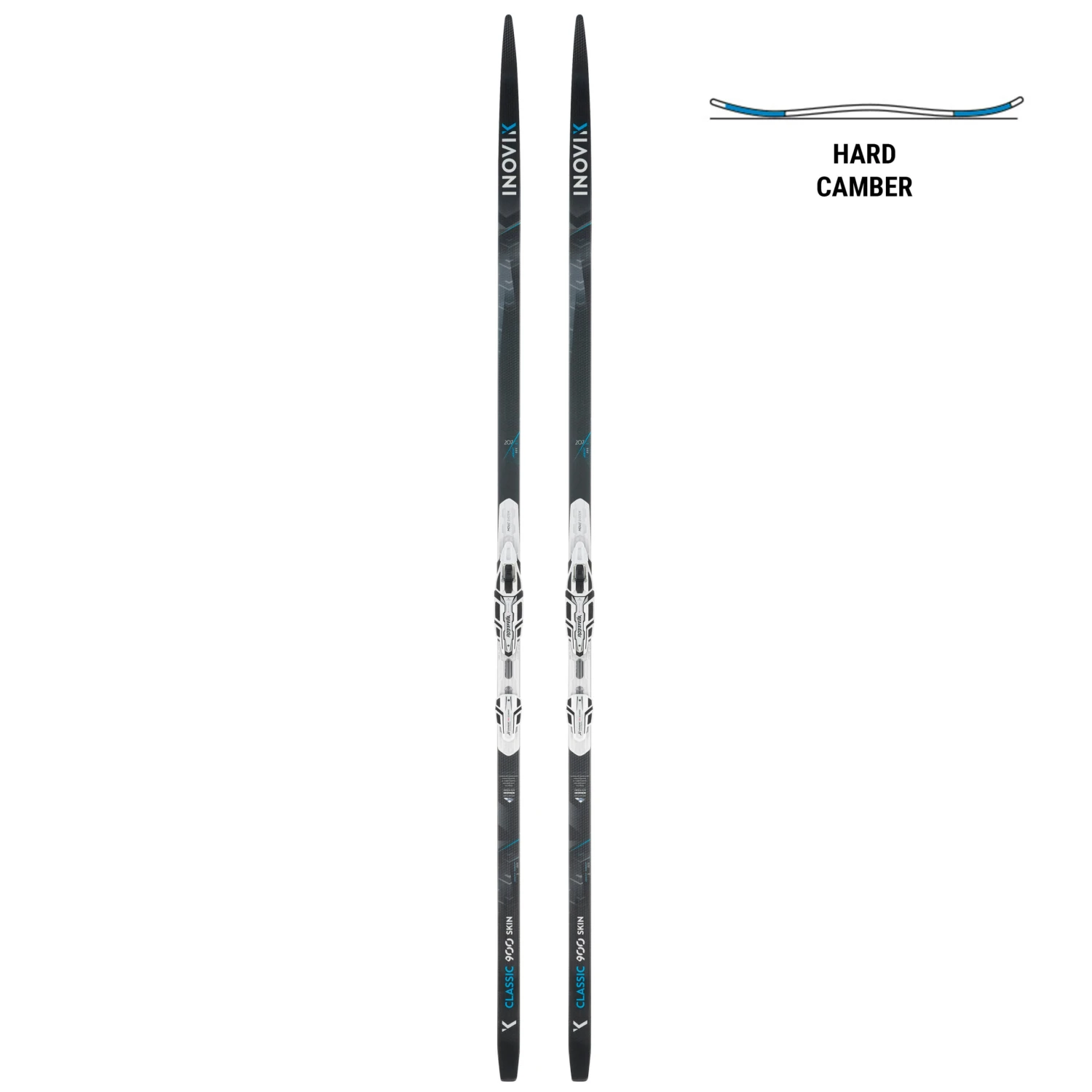 Classic Cross Country Skis 900 With Skins MED Camber+Rottefella Xcelerator Bdgs - Image 7