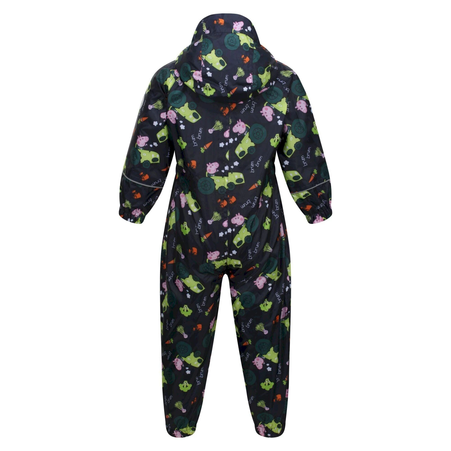 Regatta Childrens/Kids Pobble Peppa Pig Tractor Waterproof Puddle Suit (Navy) - Image 2