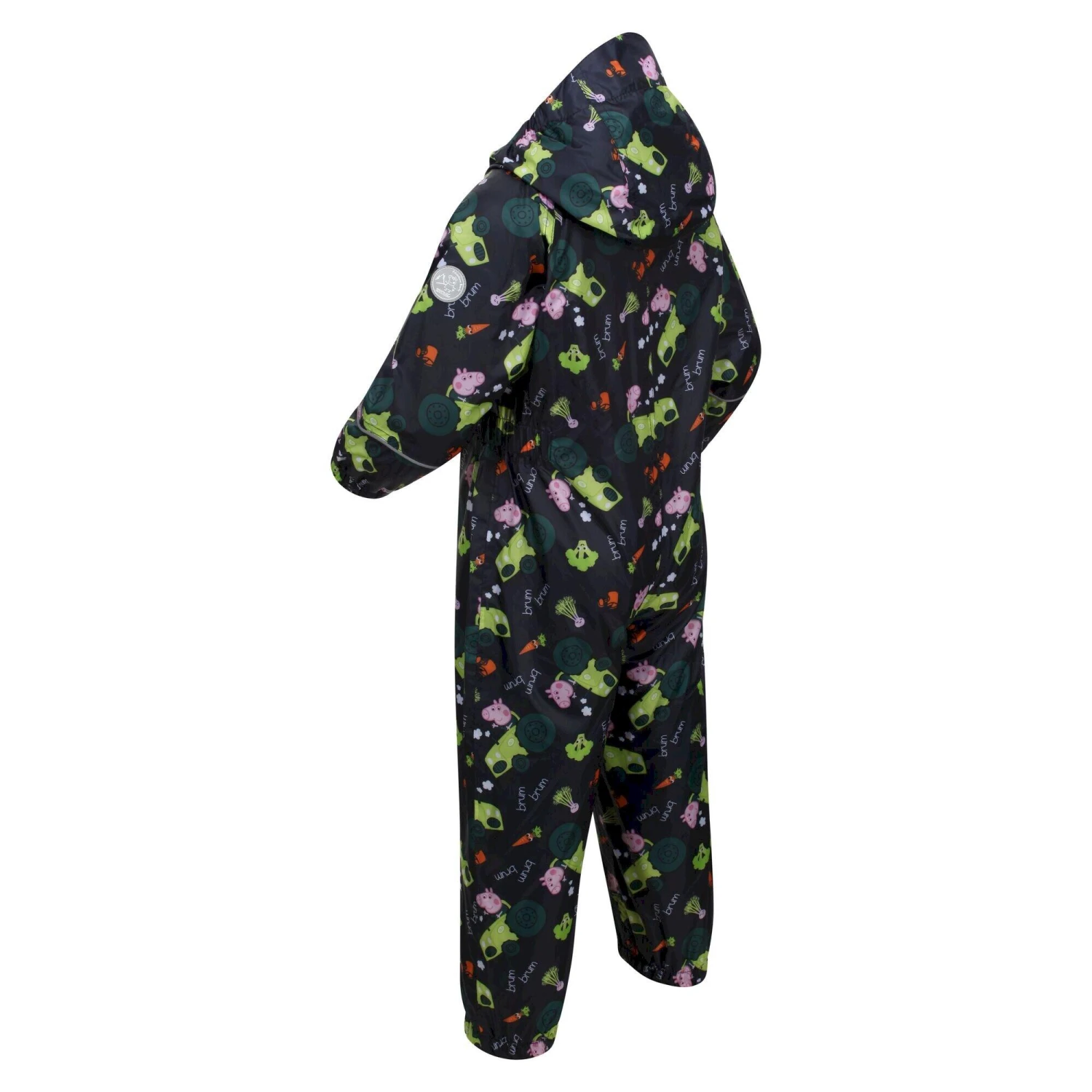Regatta Childrens/Kids Pobble Peppa Pig Tractor Waterproof Puddle Suit (Navy) - Image 3